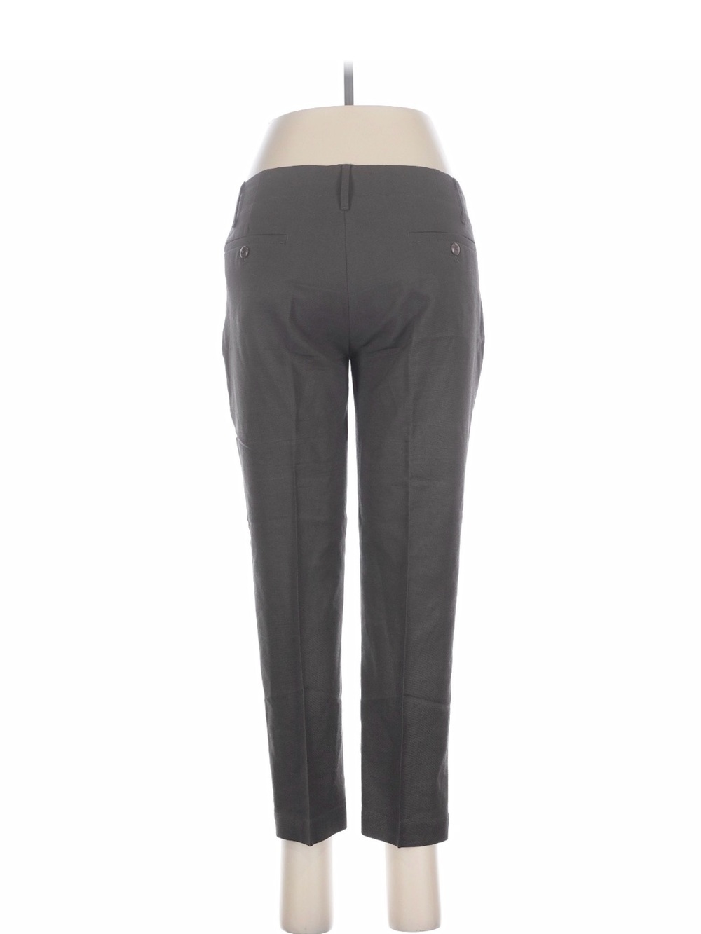 Rick Owens Gray Wool Silk High Rise Cropped Straight Leg Trousers Pants Size 6